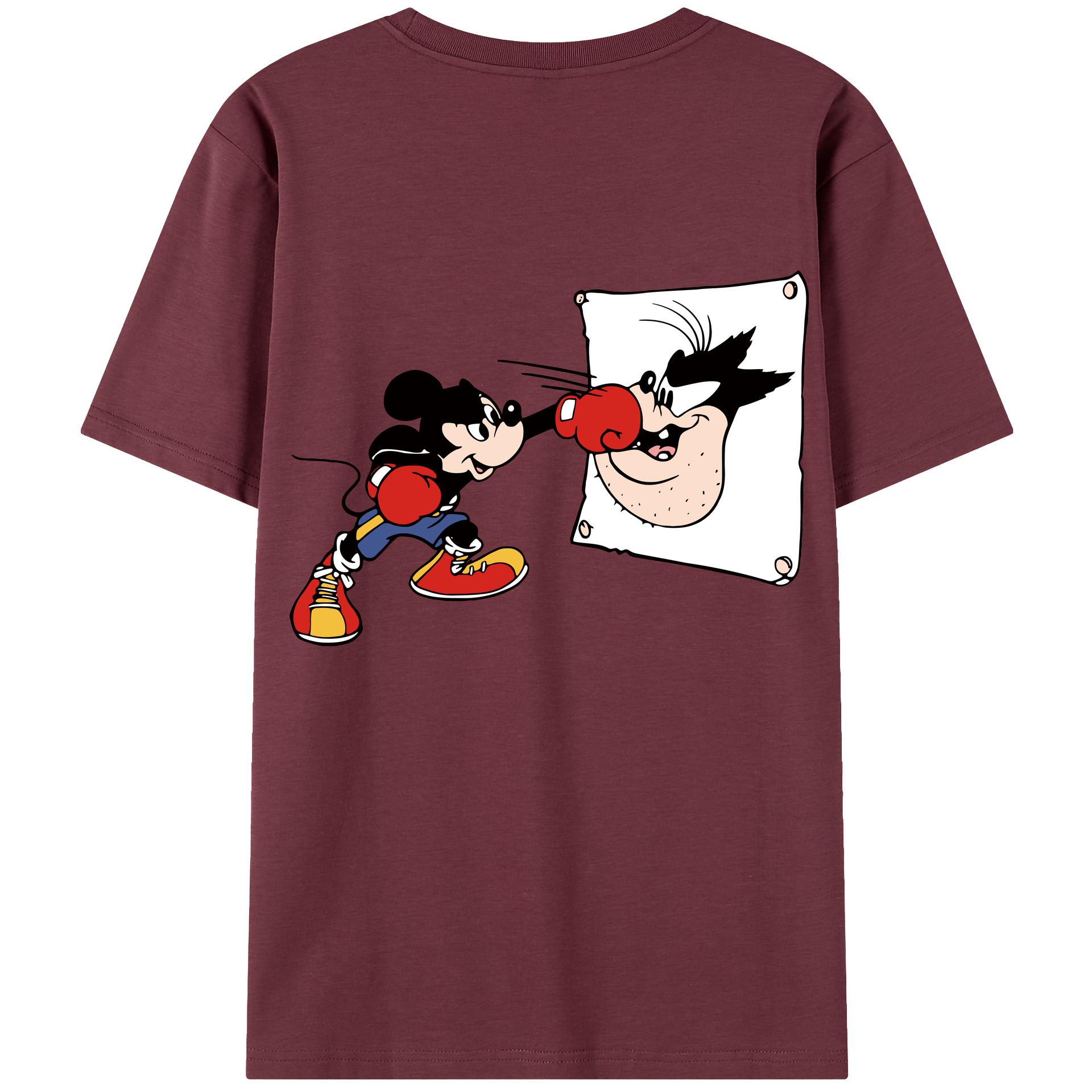 （画像用） ミッキーマウス Mickey Mouse 綿100％半袖Tシャツ（背面プリント）
